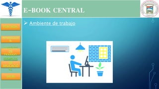 PORTADA.
INTRODUCCIÓ
N.
AMBIENTE
DE
TRABAJO.
EJEMPLOS
DE
APLICACIÓ
N.
SALIR.
 Ambiente de trabajo
E-BOOK CENTRAL
 