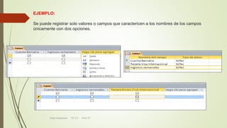 Tipo de variables de Microsoft Access | PPTX