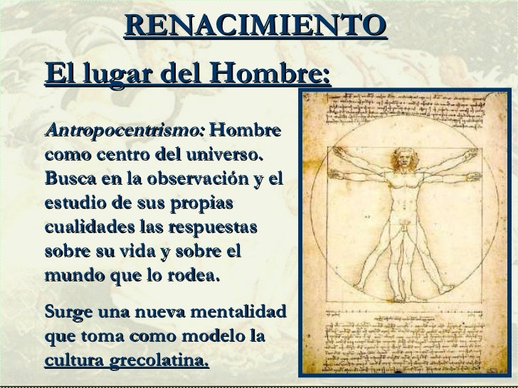 Resultado de imagen de el hombre en el renacimiento