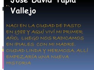 José David Tapia Vallejo 