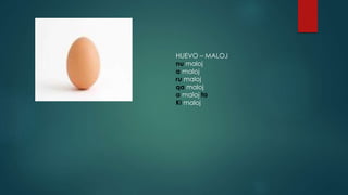 HUEVO C MALOJ
nu maloj
a maloj
ru maloj
qa maloj
a maloj ta
Ki maloj
 