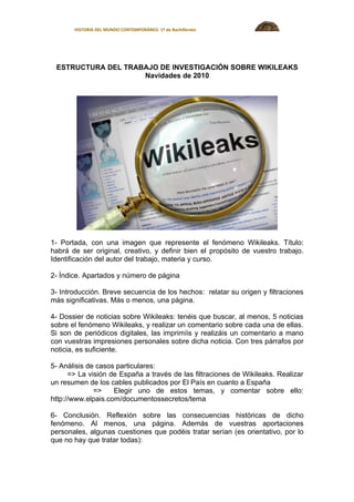 Trabajo wikileaks 2010