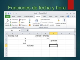 Funciones de fecha y hora