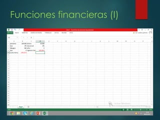Funciones financieras (I)