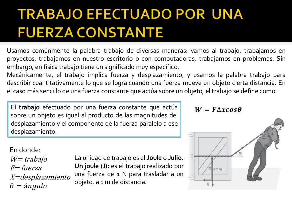 TRABAJO Y ENERGÍA (FÍSICA)