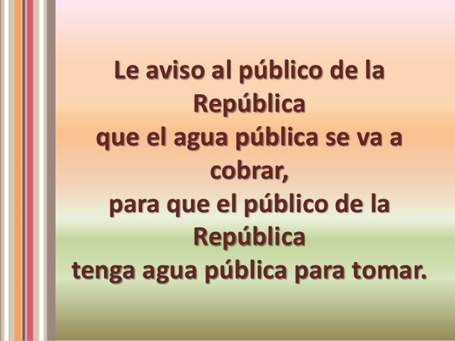 Trabalenguas Aviso Al Publico De La Republica