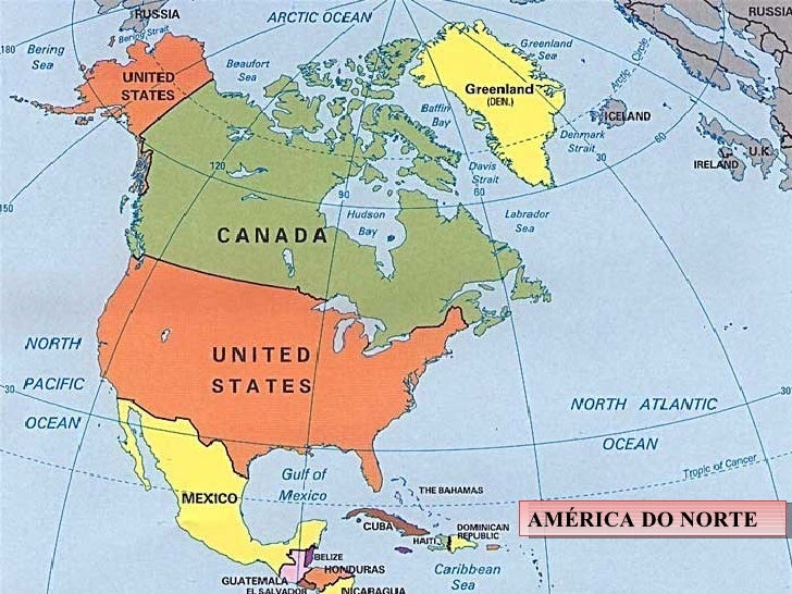 Mapa Mundi America Do Norte