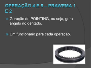 Operação 1 -EMAGA liga chega e é desbastada e o acabamento nas faces da peça também é feito.Essa operação elimina a casca dura do forjado(liga) deixando a peça no formato do produto final.Um funcionário.