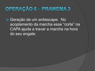 Operação 2 - BrochadeiraA Brochadeira gera o dentado no diâmetro interno da peça, para que o CUBO seja encaixado.Um funcionário.
