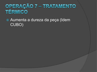 Operação 3 – Torno CNCO Torno  gera os canais da peça.Um funcionário.