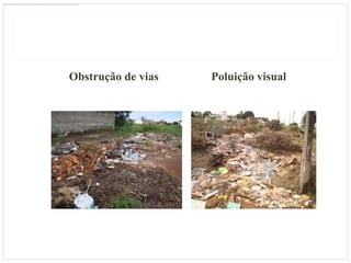 Obstrução de vias   Poluição visual
 