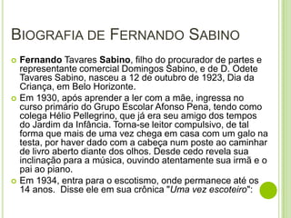 Biografia de Fernando Sabino | PPTX
