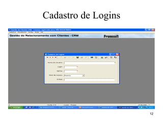 Cadastro de Logins 