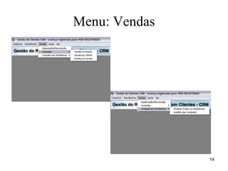 Menu: Vendas 