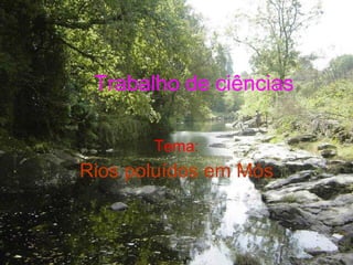 Trabalho   de ciências Tema: Rios poluídos em Mós 
