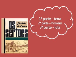 1ª parte – terra
2ª parte – homem
3ª parte - luta
 