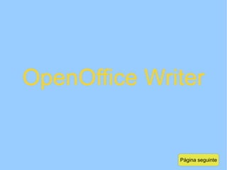 OpenOffice Writer Página seguinte 