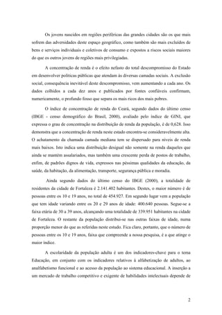 Trabalho, juventude e exclusão social