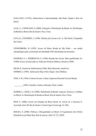 Trabalho, juventude e exclusão social
