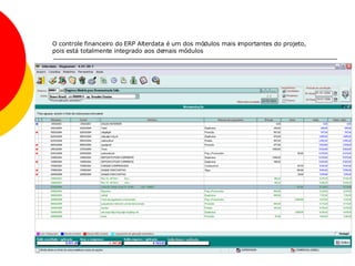 O controle financeiro do ERP Alterdata é um dos módulos mais importantes do projeto, pois está totalmente integrado aos demais módulos   
