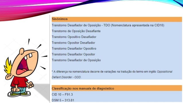 Transtorno Opositor Desafiante
