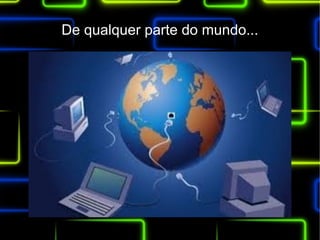 DEFINIÇÃO
• Inclusão digital é o esforço para garantir a todas as pessoas,
independente de gênero, classe social, idade, etnia e
necessidades especiais, o acesso às tecnologias de informação
e comunicação (TIC).
Fonte: <http://www.infoescola.com/educacao/inclusao-digital/>
 
