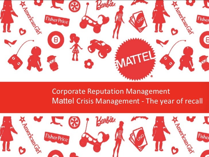 mattel crisis management case study