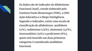 ANALFABETISMO FUNCIONAL