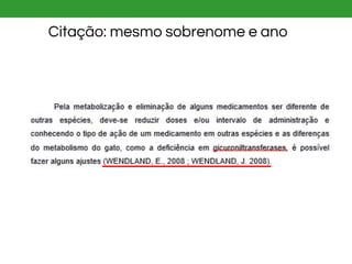 Citação: mesmo sobrenome e ano
 
