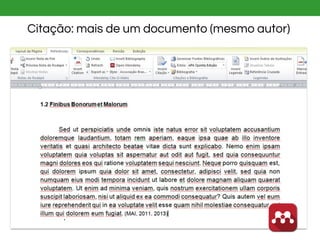 .
Citação: mais de um documento (mesmo autor)
 