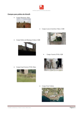 Trabalho a dois relatório individual de uma modalidade