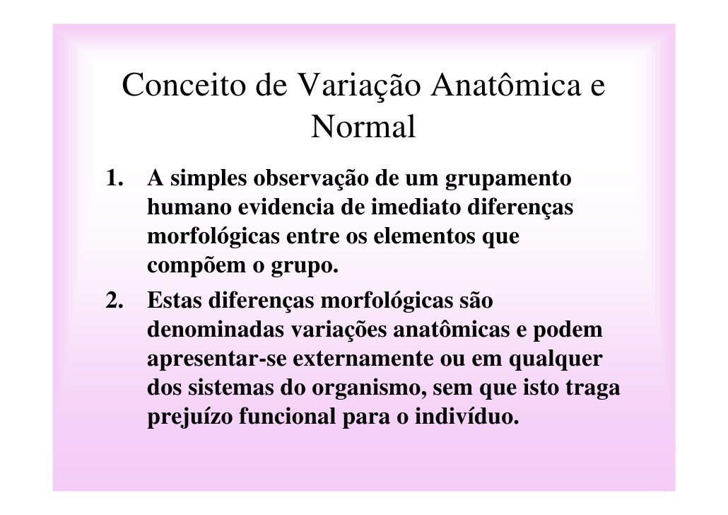 Conceito da anatomia humana Conceito da anatomia humana