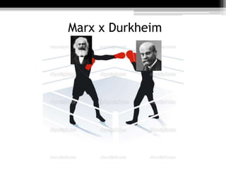 Marx x Durkheim 
 