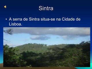 Sintra
• A serra de Sintra situa-se na Cidade de
  Lisboa.
 