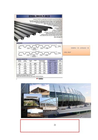 22
EXEMPLO DE CATÁLOGO DE
STEEL DECK”
 