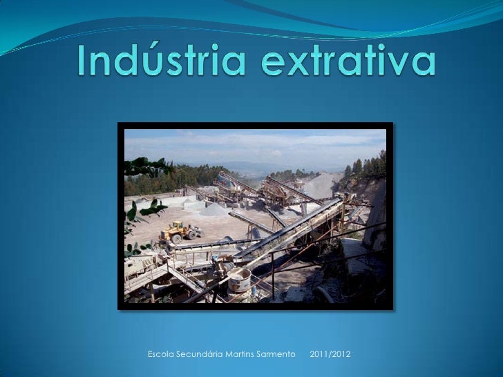 Explique O Que é Indústria Extrativa Cite Dois Exemplos