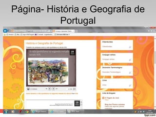 Página- História e Geografia de
Portugal
 