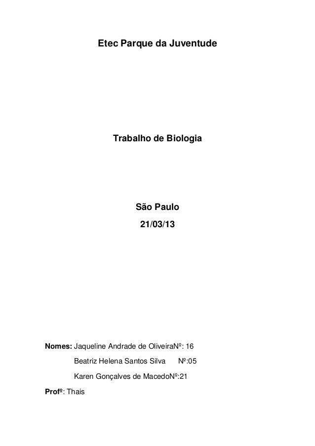 Trabalho curso biologia
