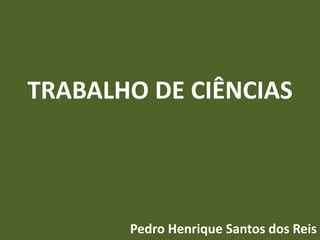 TRABALHO DE CIÊNCIAS
Pedro Henrique Santos dos Reis
 