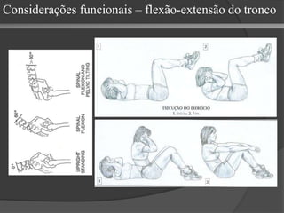 Considerações funcionais – flexão-extensão do tronco
 