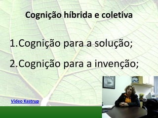 Cognição híbrida e coletiva

1.Cognição para a solução;
2.Cognição para a invenção;


Vídeo Kastrup
 