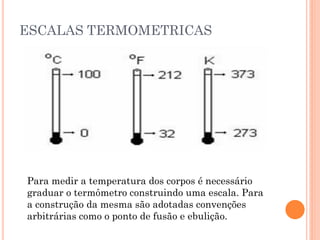TEMPERATURA E ESCALAS TERMOMÉTRICAS | PDF
