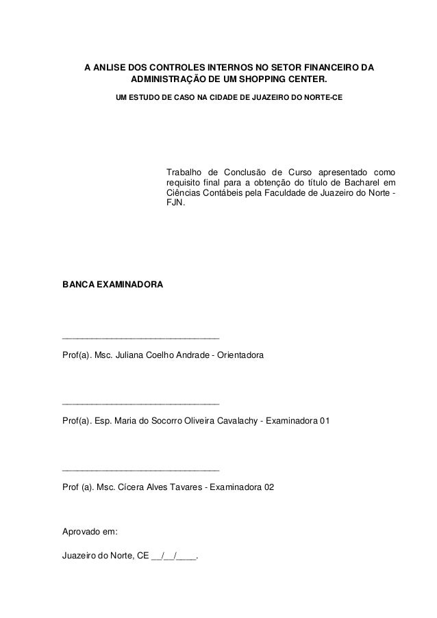 Trabalho de conclusao de curso administracao