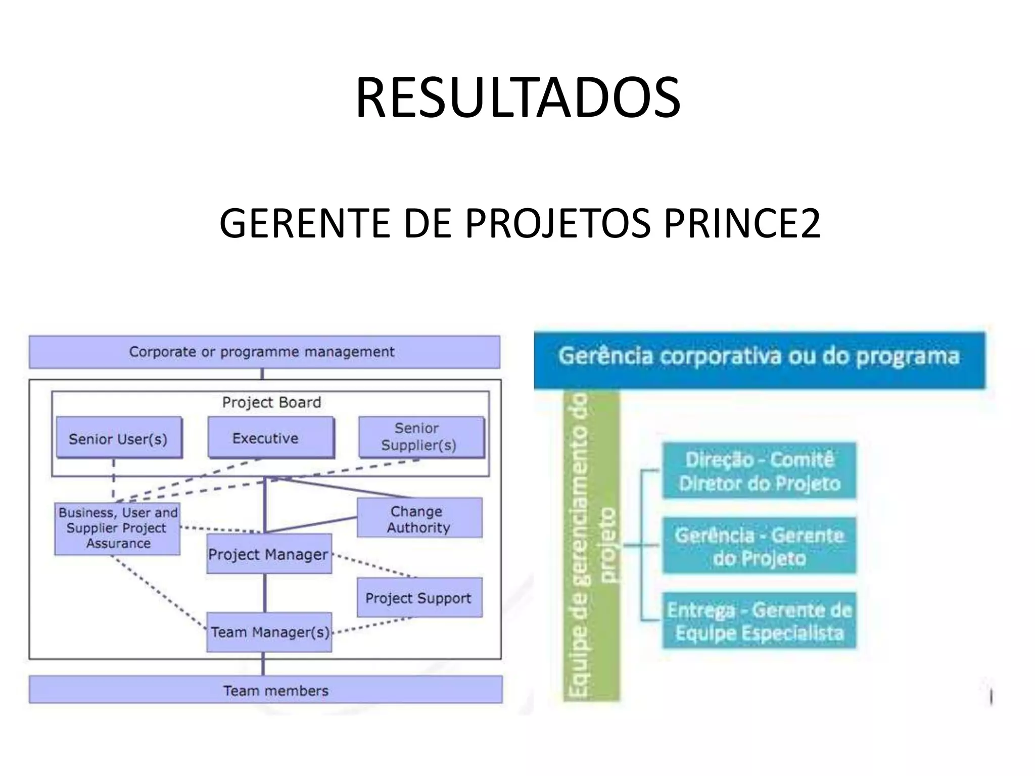 RESULTADOS
GERENTE DE PROJETOS PRINCE2
 
