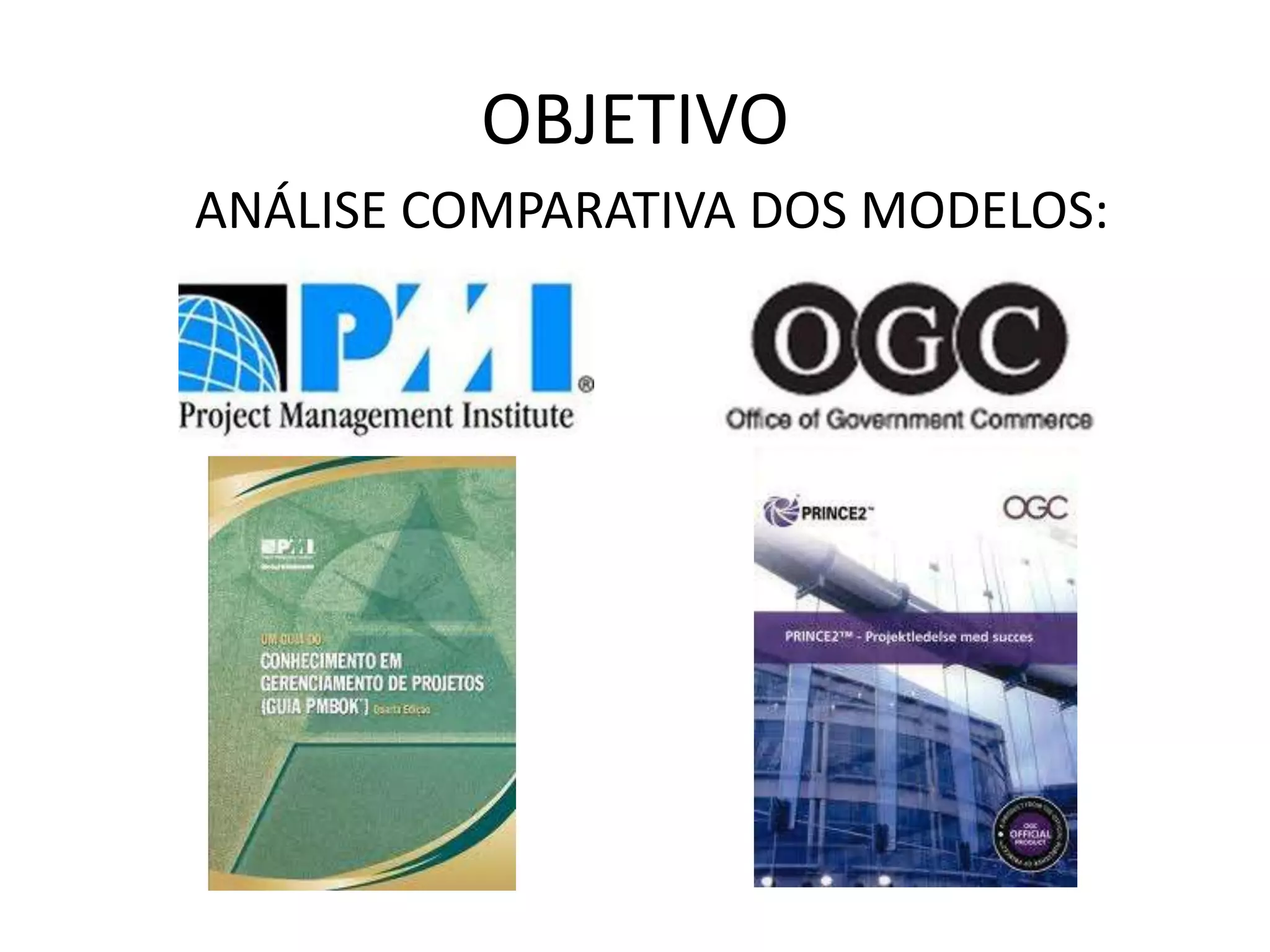 OBJETIVO
ANÁLISE COMPARATIVA DOS MODELOS:
 