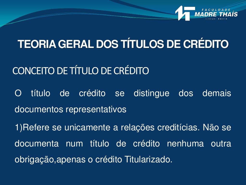 No Tocante Aos Titulos De Credito Seus Principios