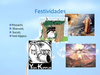 FestividadesPessach;Shavuot;Sucot;Yomkippur. 