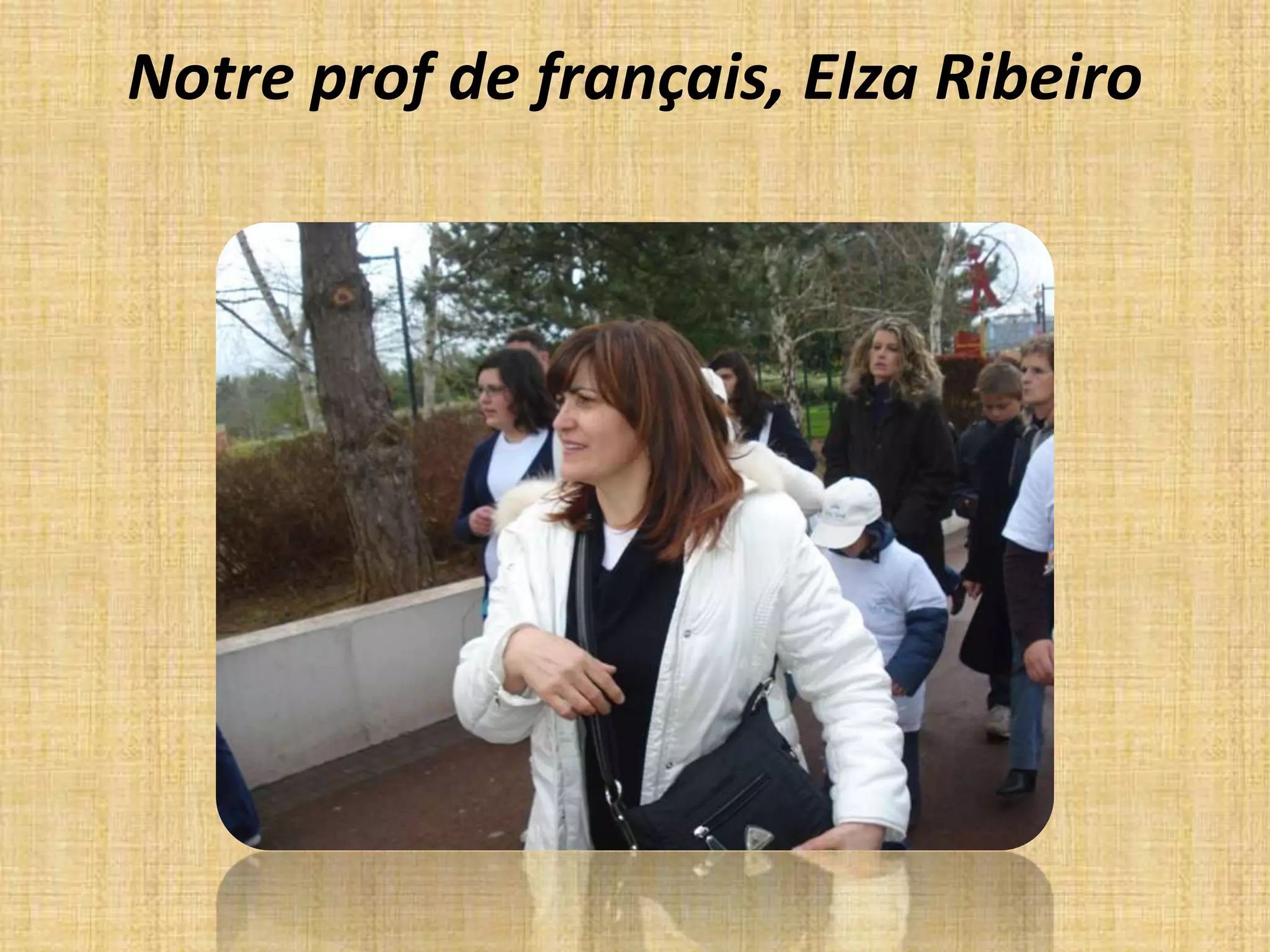 Notreprof de français, Elza Ribeiro