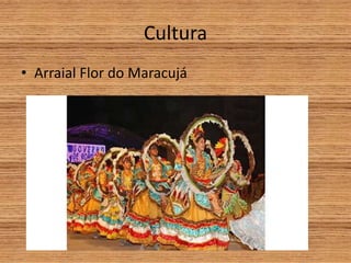 Cultura
• Arraial Flor do Maracujá
 