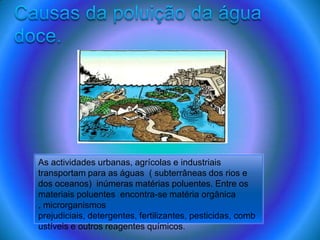 Sobrexploração e poluição da água doce